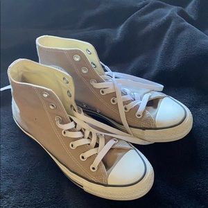 Grey high top converse